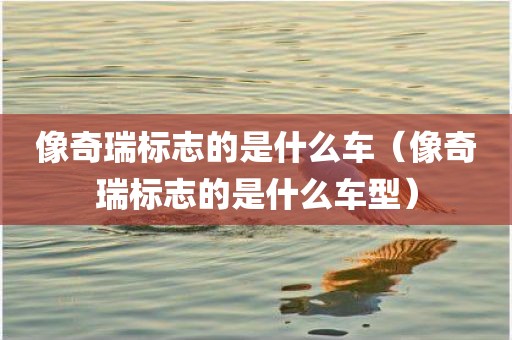 像奇瑞标志的是什么车（像奇瑞标志的是什么车型）