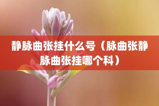 静脉曲张挂什么号（脉曲张静脉曲张挂哪个科）