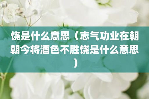 饶是什么意思(志气功业在朝朝今将酒色不胜饶是什么意思)