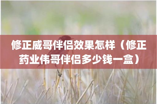 修正威哥伴侣效果怎样（修正药业伟哥伴侣多少钱一盒）