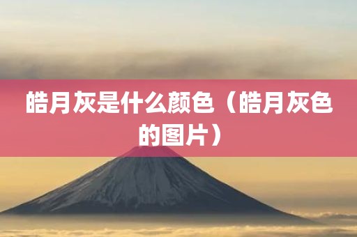 皓月灰是什么颜色（皓月灰色的图片）