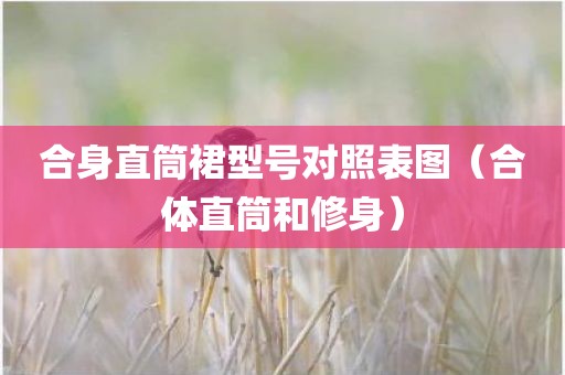合身直筒裙型号对照表图（合体直筒和修身）