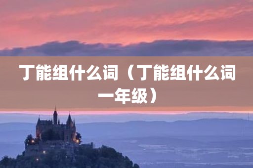 丁能组什么词（丁能组什么词一年级）