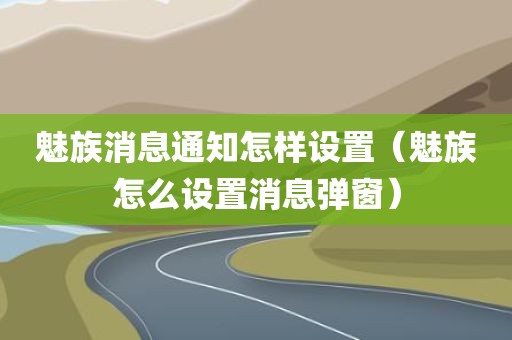 魅族消息通知怎样设置(魅族怎么设置消息弹窗)