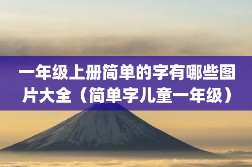 一年级上册简单的字有哪些图片大全(简单字儿童一年级) 一年级上册简单的字有哪些图片大全(简单字儿童一年级)