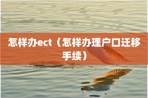 怎样办ect（怎样办理户口迁移手续）