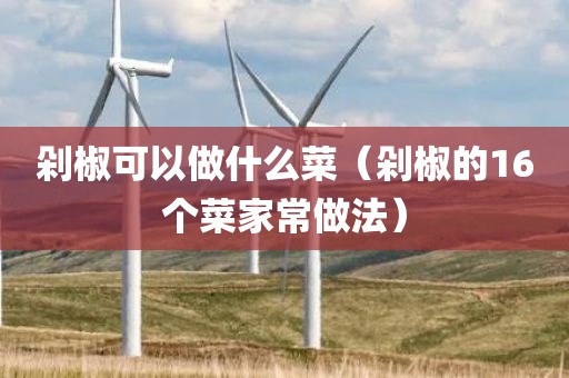 剁椒可以做什么菜（剁椒的16个菜家常做法）