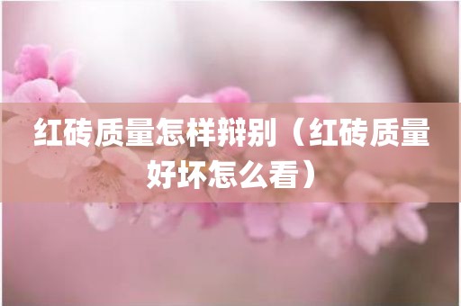 红砖质量怎样辩别（红砖质量好坏怎么看）