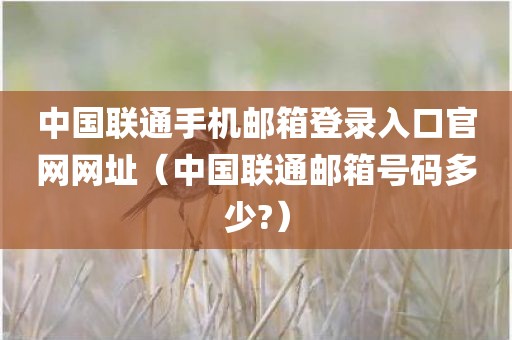 中国联通手机邮箱登录入口官网网址（中国联通邮箱号码多少?）