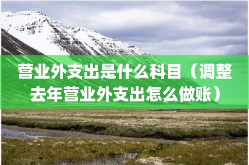 营业外支出是什么科目（调整去年营业外支出怎么做账）