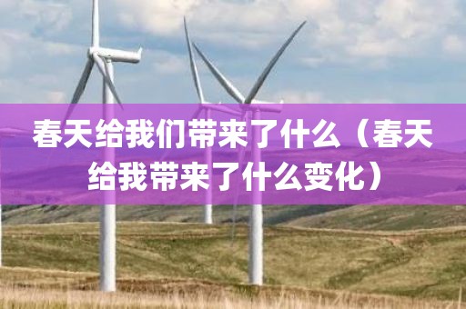 春天给我们带来了什么（春天给我带来了什么变化）