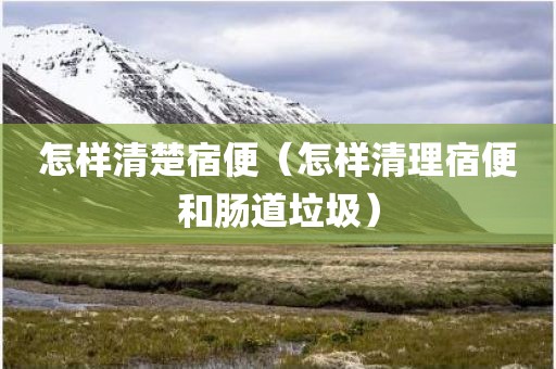 怎样清楚宿便（怎样清理宿便和肠道垃圾）