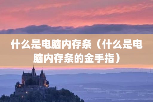 什么是电脑内存条（什么是电脑内存条的金手指）