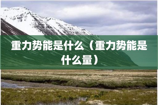 重力势能是什么（重力势能是什么量）