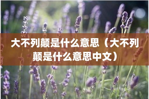 大不列颠是什么意思（大不列颠是什么意思中文）