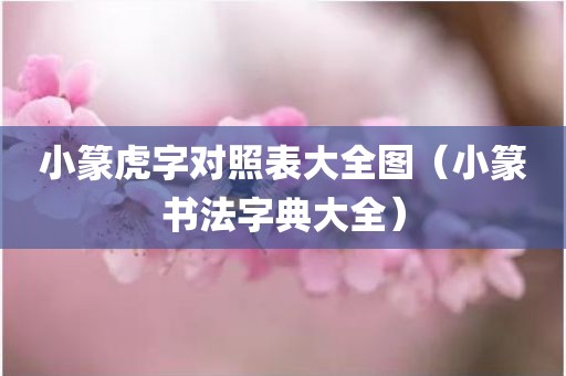 小篆虎字对照表大全图（小篆书法字典大全）