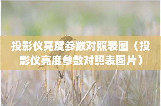 投影仪亮度参数对照表图（投影仪亮度参数对照表图片）