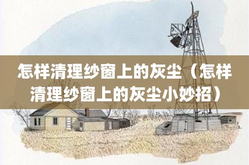 怎样清理纱窗上的灰尘（怎样清理纱窗上的灰尘小妙招）