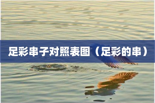 足彩串子对照表图（足彩的串）