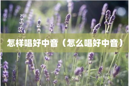 怎样唱好中音（怎么唱好中音）