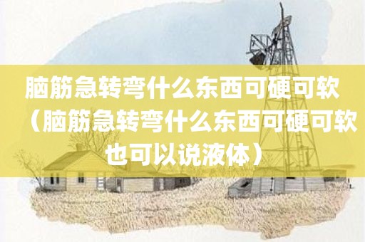脑筋急转弯什么东西可硬可软（脑筋急转弯什么东西可硬可软也可以说液体）