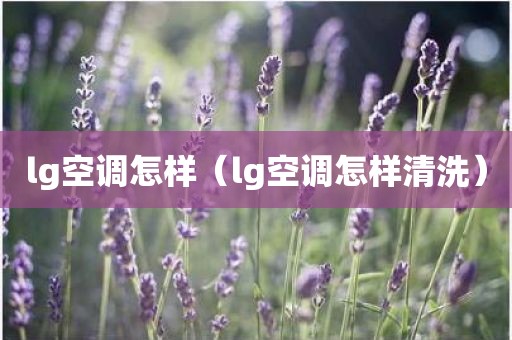 lg空调怎样(lg空调怎样清洗)