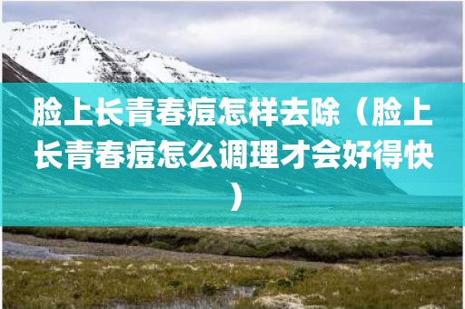 脸上长青春痘怎样去除（脸上长青春痘怎么调理才会好得快）