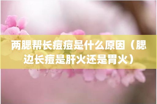 两腮帮长痘痘是什么原因（腮边长痘是肝火还是胃火）