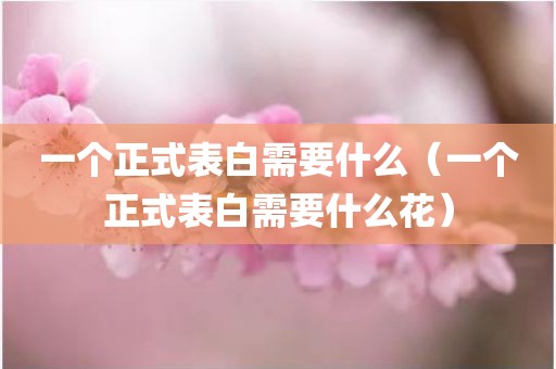 一个正式表白需要什么（一个正式表白需要什么花）