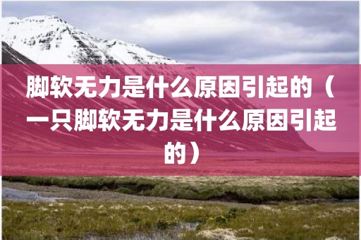 脚软无力是什么原因引起的（一只脚软无力是什么原因引起的）