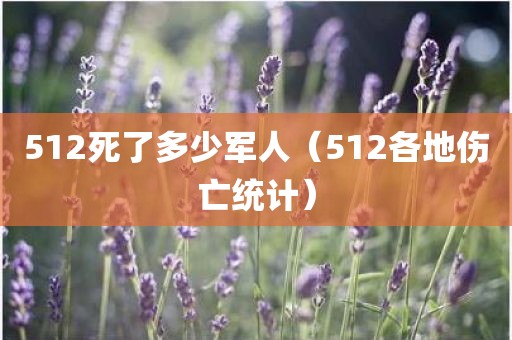 512死了多少军人（512各地伤亡统计）