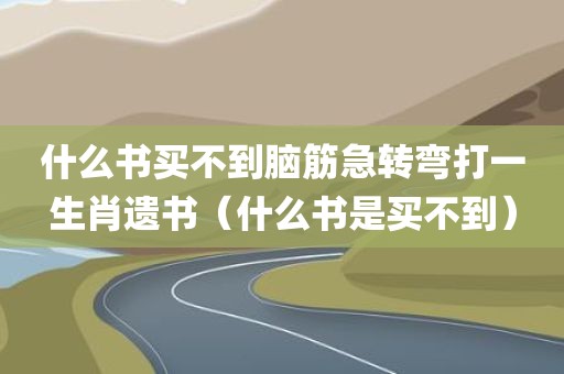 什么书买不到脑筋急转弯打一生肖遗书（什么书是买不到）
