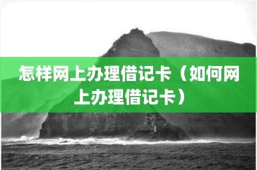 怎样网上办理借记卡（如何网上办理借记卡）