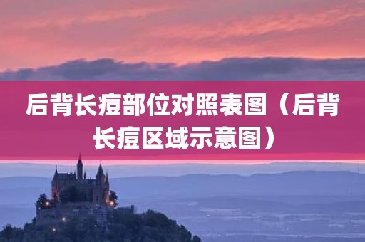 后背长痘部位对照表图（后背长痘区域示意图）