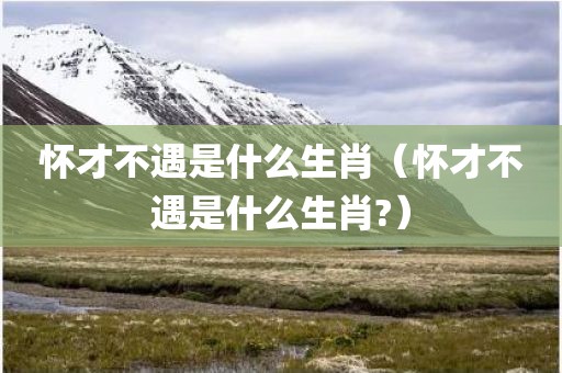 怀才不遇是什么生肖（怀才不遇是什么生肖?）