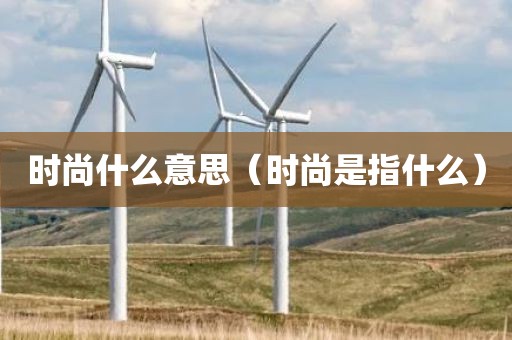 时尚什么意思（时尚是指什么）
