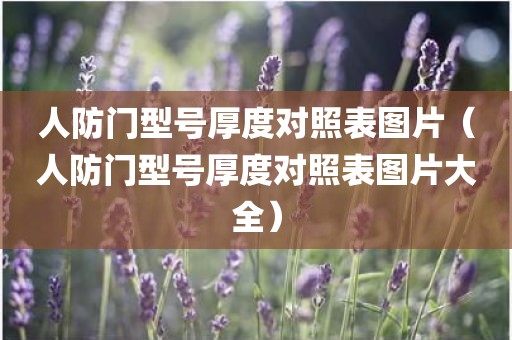 人防门型号厚度对照表图片(人防门型号厚度对照表图片大全)