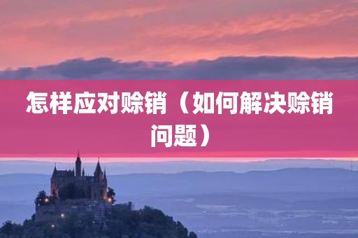 怎样应对赊销（如何解决赊销问题）