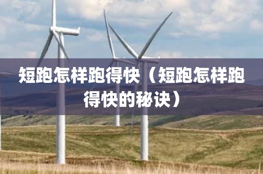 短跑怎样跑得快（短跑怎样跑得快的秘诀）
