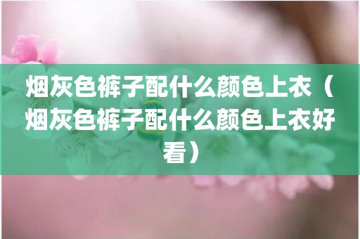 烟灰色裤子配什么颜色上衣（烟灰色裤子配什么颜色上衣好看）