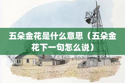 五朵金花是什么意思（五朵金花下一句怎么说）