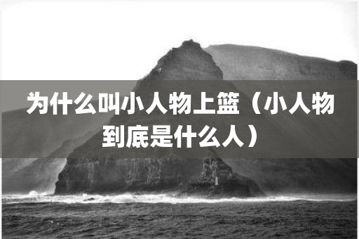 为什么叫小人物上篮（小人物到底是什么人）