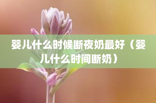 婴儿什么时候断夜奶最好（婴儿什么时间断奶）