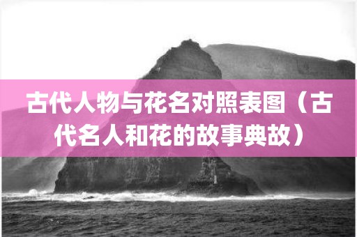 古代人物与花名对照表图（古代名人和花的故事典故）