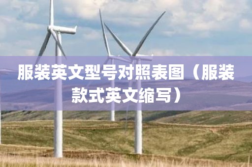 服装英文型号对照表图（服装款式英文缩写）