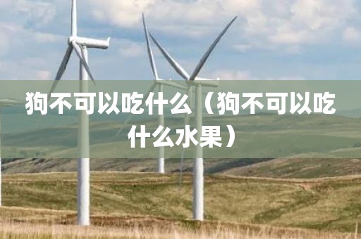 狗不可以吃什么（狗不可以吃什么水果）