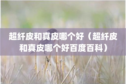 超纤皮和真皮哪个好（超纤皮和真皮哪个好百度百科）