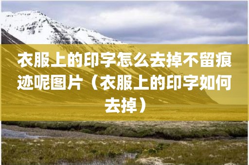 衣服上的印字怎么去掉不留痕迹呢图片(衣服上的印字如何去掉) 衣服上的印字怎么去掉不留痕迹呢图片(衣服上的印字如何去掉)