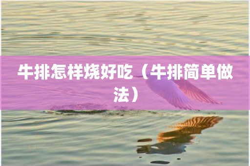 牛排怎样烧好吃（牛排简单做法）