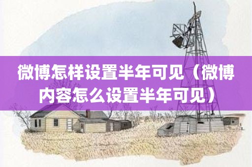 微博怎样设置半年可见（微博内容怎么设置半年可见）